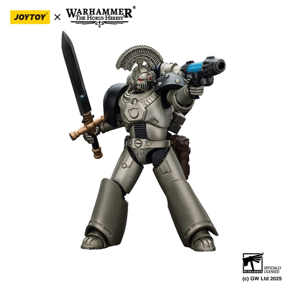 Warhammer The Horus Heresy Action Figure 1/18 Sergente Tattico Iron Warriors MKVI con Spada di Potere e Pistola al Plasma 12 cm Joy Toy
