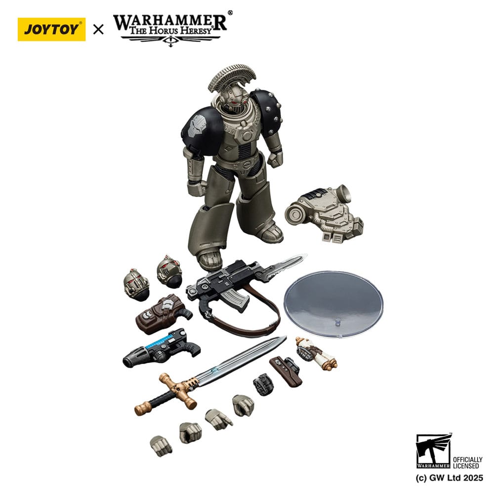 Warhammer The Horus Heresy Action Figure 1/18 Sergente Tattico Iron Warriors MKVI con Spada di Potere e Pistola al Plasma 12 cm Joy Toy