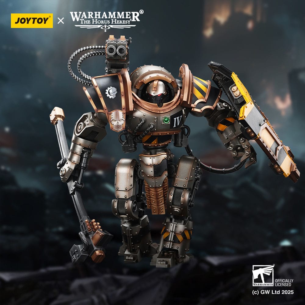 Warhammer The Horus Heresy Action Figure Iron Warriors Iron Circle Domitar-Ferrum Class Battle-automata con Karceri Battle Shield 24 cm Joy Toy