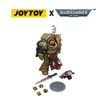 Warhammer 40.000 Action Figure Death Guard Blightlord Terminator 3 con Combi-bolter e Lama Bubotica 14 cm – Joy Toy