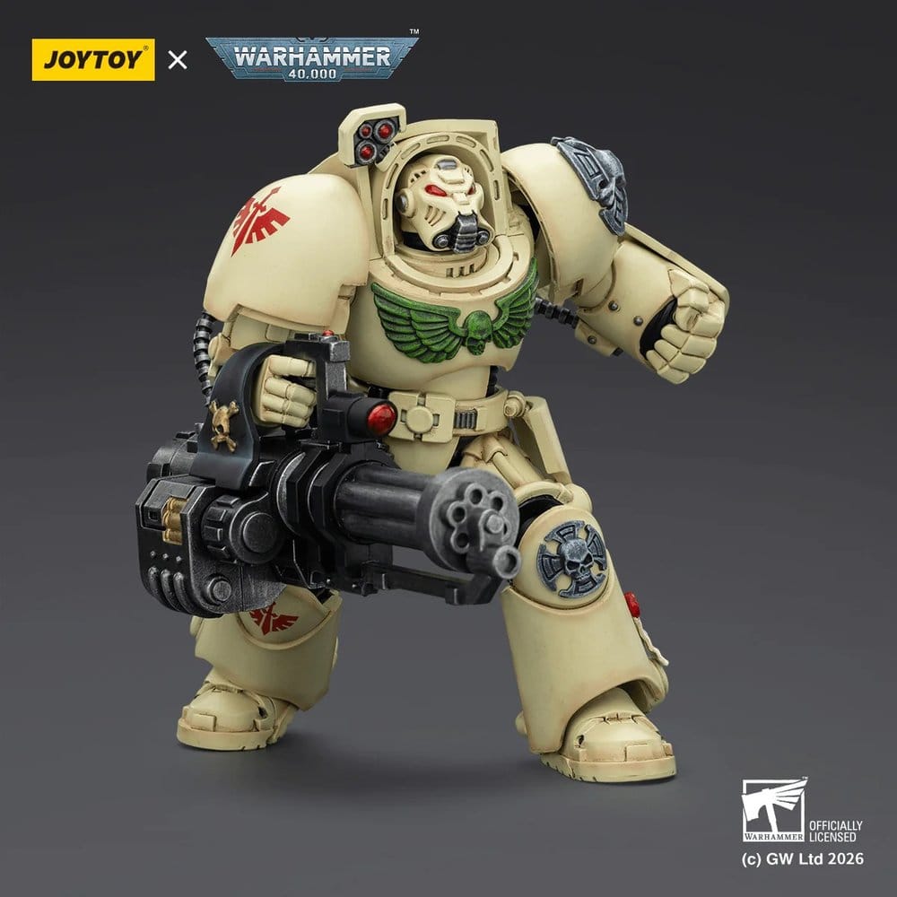 Warhammer 40.000 Action Figure Dark Angels Deathwing Terminator 3 con Power Fist e Assault Cannon 14 cm Joy Toy
