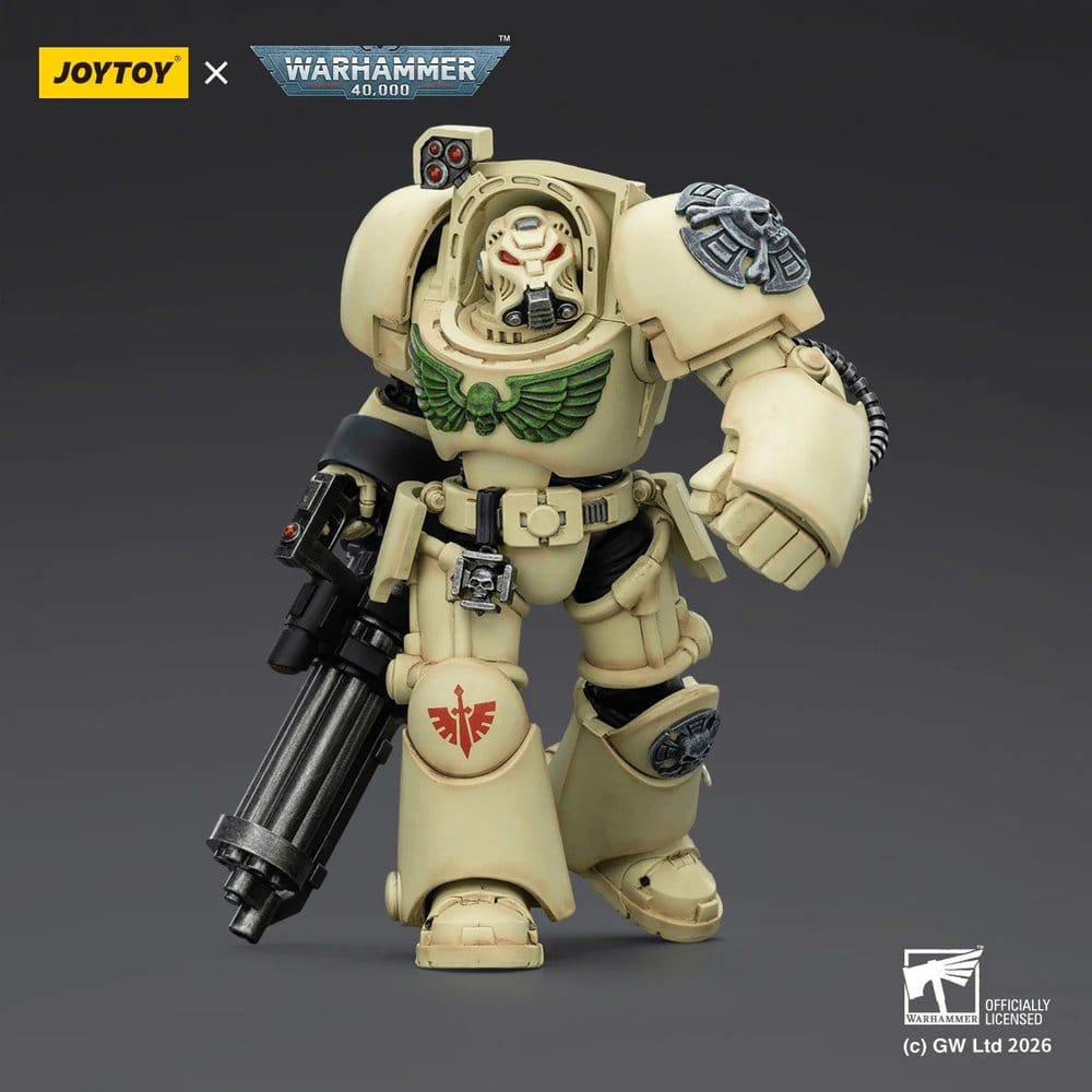 Warhammer 40.000 Action Figure Dark Angels Deathwing Terminator 3 con Power Fist e Assault Cannon 14 cm Joy Toy