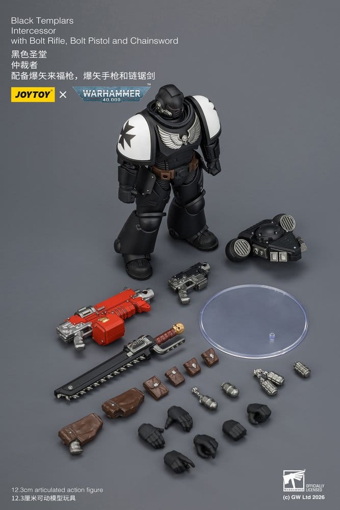 Warhammer 40,000 Action Figure Black Templars Intercessor 12 cm Joy Toy