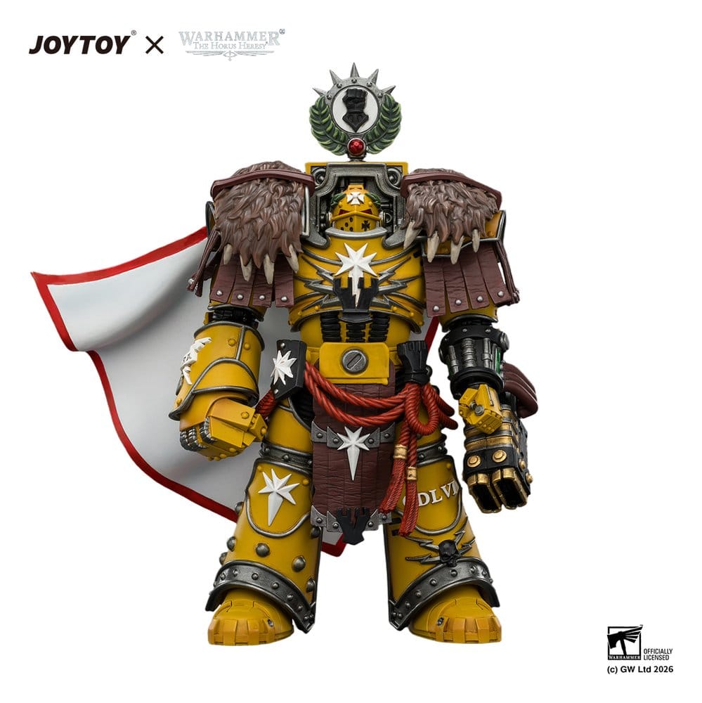 Warhammer Action Figure Imperial Fists Lord Castellan Evander Garrius, The Tyrant of Cthonia 14 cm Joy Toy