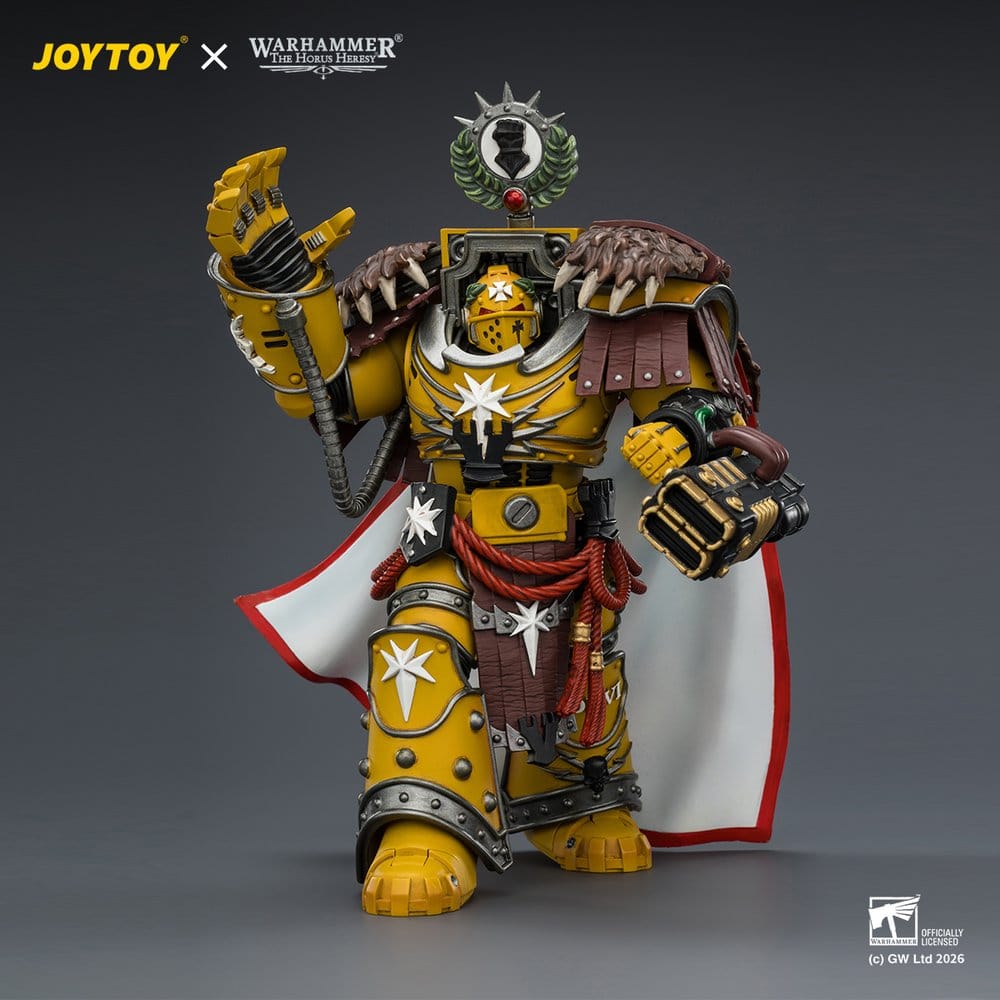 Warhammer Action Figure Imperial Fists Lord Castellan Evander Garrius, The Tyrant of Cthonia 14 cm Joy Toy