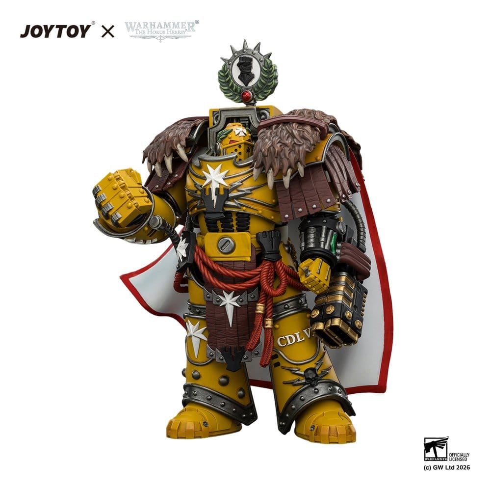 Warhammer Action Figure Imperial Fists Lord Castellan Evander Garrius, The Tyrant of Cthonia 14 cm Joy Toy