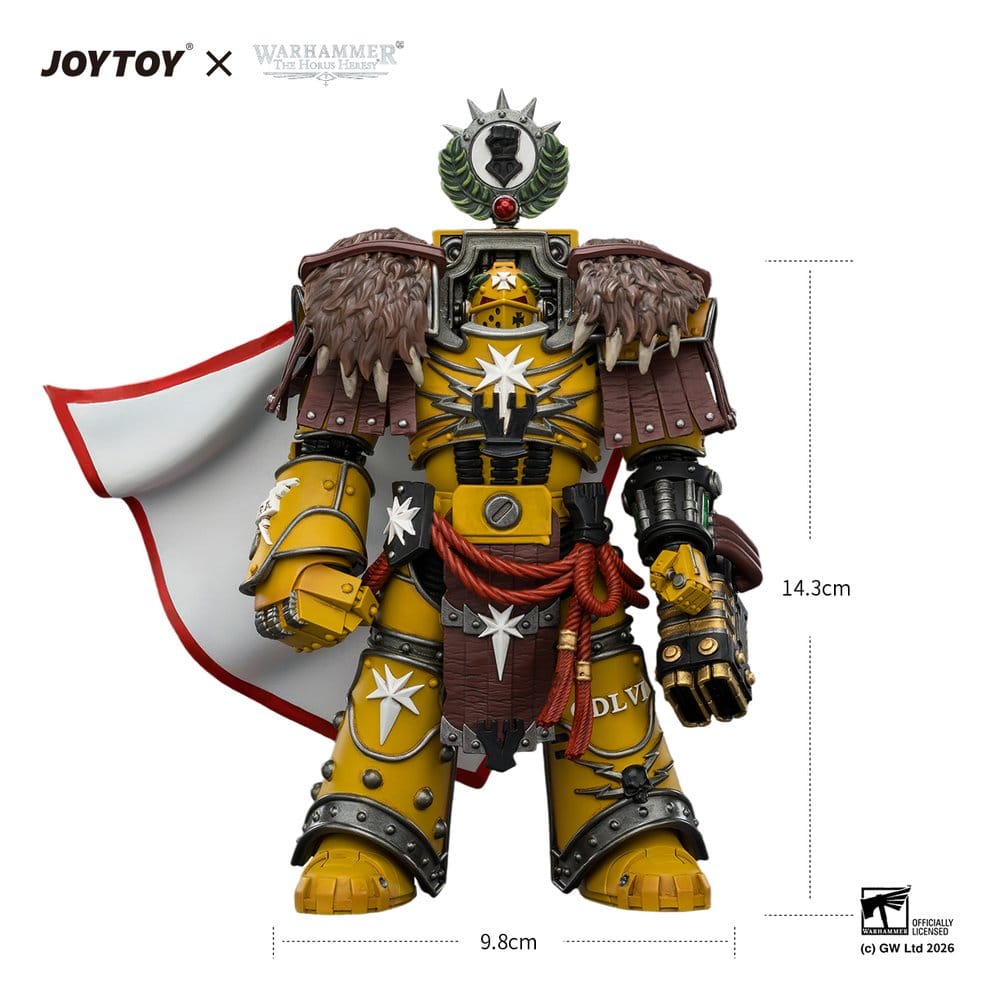 Warhammer Action Figure Imperial Fists Lord Castellan Evander Garrius, The Tyrant of Cthonia 14 cm Joy Toy