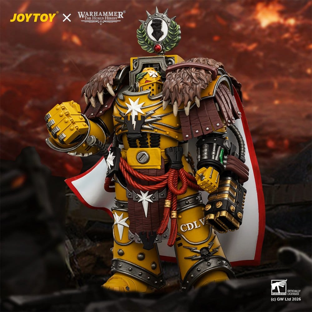 Warhammer Action Figure Imperial Fists Lord Castellan Evander Garrius, The Tyrant of Cthonia 14 cm Joy Toy