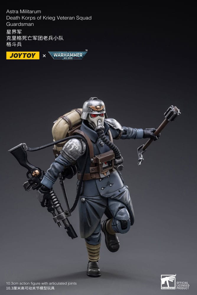 Warhammer 40k Action Figure 1/18 Astra Militarum Death Korps of Krieg Veteran Squad Guardsman 11 cm Joy Toy