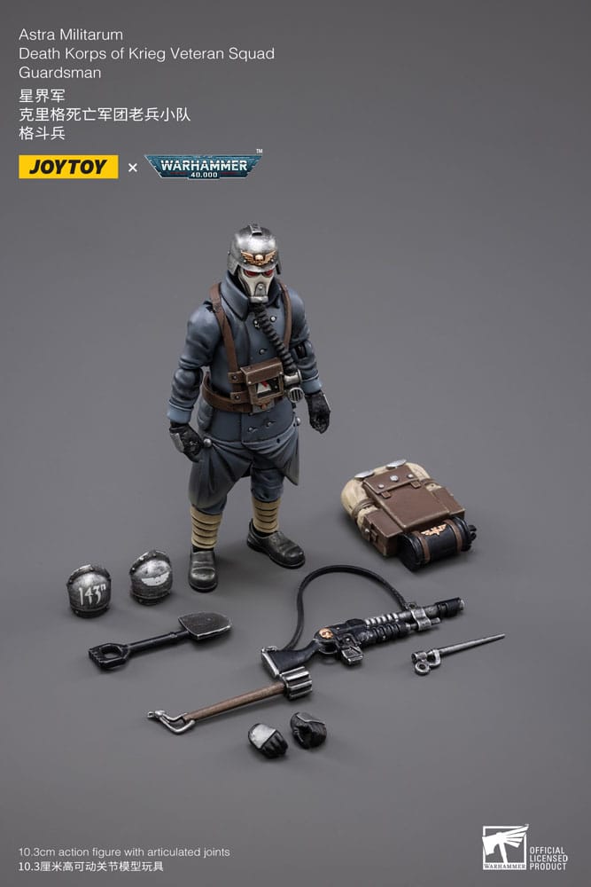 Warhammer 40k Action Figure 1/18 Astra Militarum Death Korps of Krieg Veteran Squad Guardsman 11 cm Joy Toy