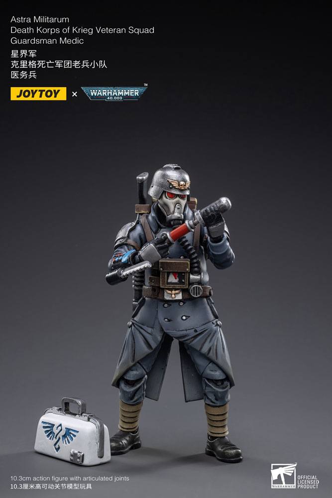 Warhammer 40k Action Figure 1/18 Death Korps of Krieg Veteran Squad Guardsman Medic 10 cm Joy Toy