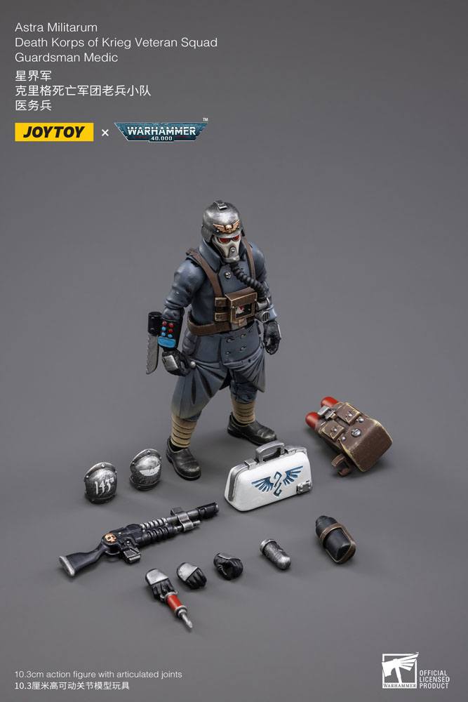 Warhammer 40k Action Figure 1/18 Death Korps of Krieg Veteran Squad Guardsman Medic 10 cm Joy Toy