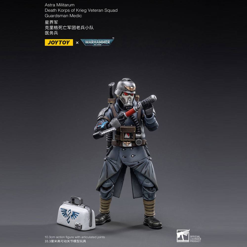 Warhammer 40k Action Figure 1/18 Death Korps of Krieg Veteran Squad Guardsman Medic 10 cm Joy Toy