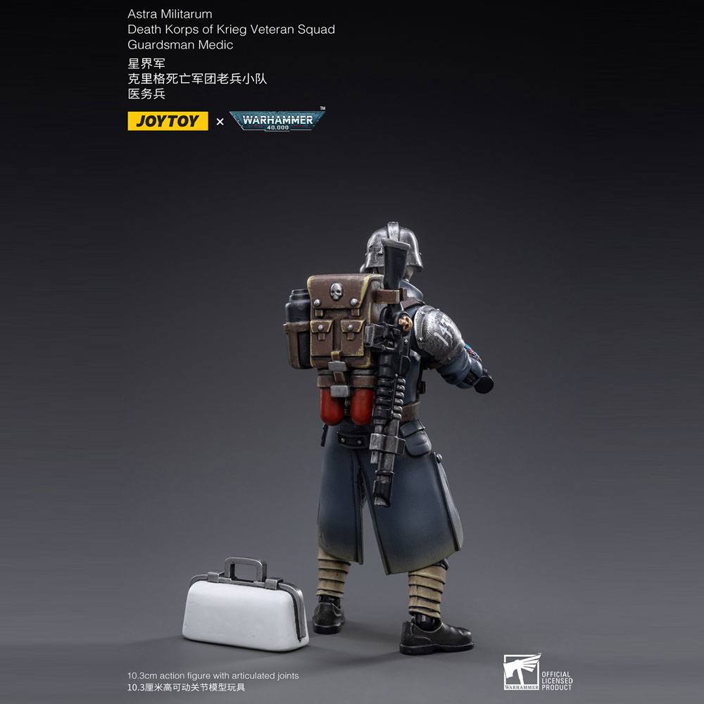 Warhammer 40k Action Figure 1/18 Death Korps of Krieg Veteran Squad Guardsman Medic 10 cm Joy Toy