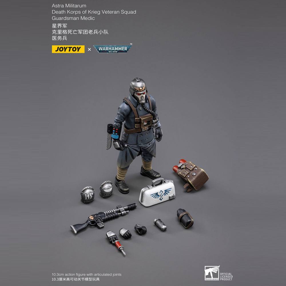Warhammer 40k Action Figure 1/18 Death Korps of Krieg Veteran Squad Guardsman Medic 10 cm Joy Toy