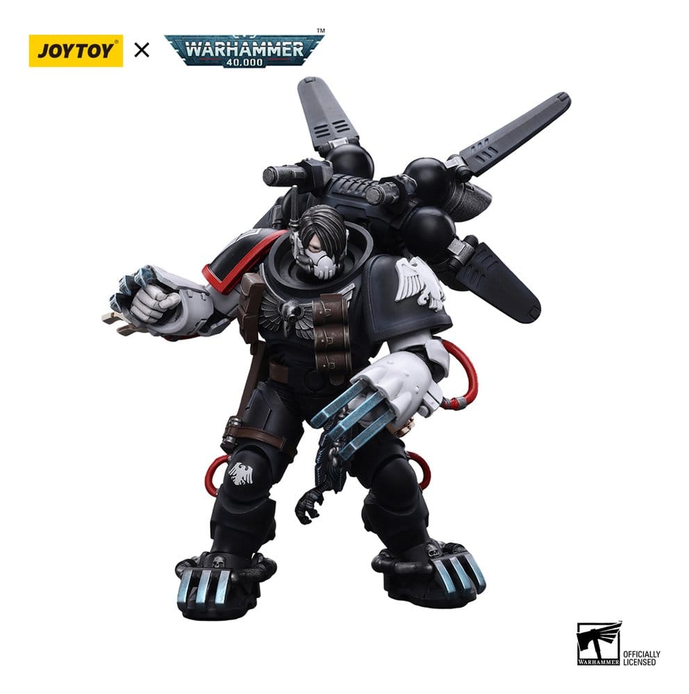 Warhammer 40,000 Action Figure Kayvaan Shrike Maestro del Capitolo Raven Guard 12 cm Joy Toy