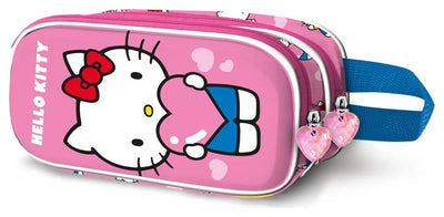 Sanrio Hello Kitty Astuccio 3D a Cuore Doppio Scomparto, Karactermania