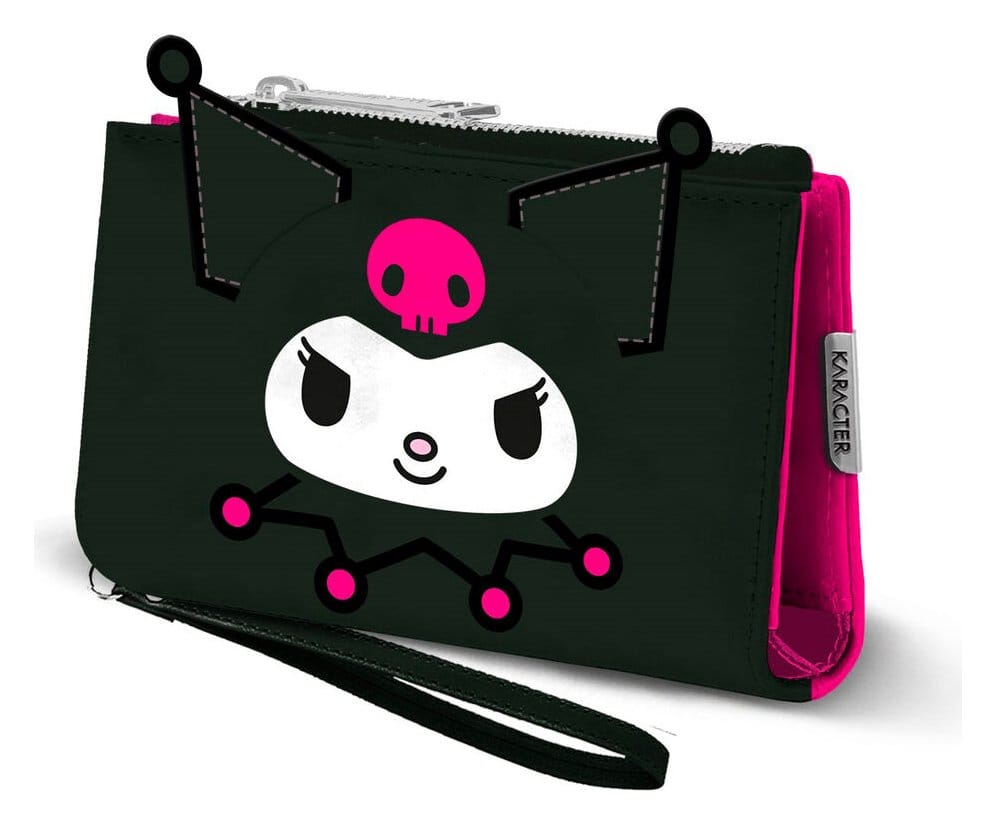 Portafoglio slim Sanrio Kuromi Face Karactermania
