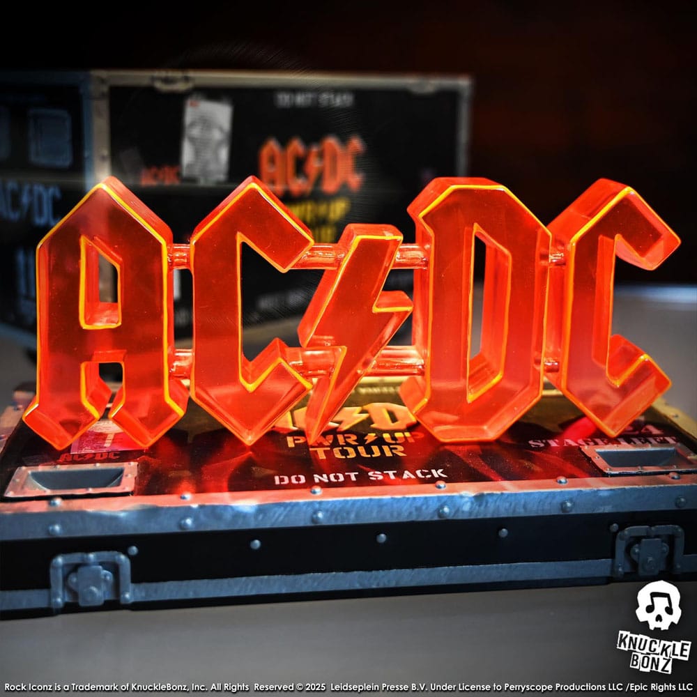 AC/DC Rock Ikonz On Tour Statua PWR UP Tour Road Case - Knucklebonz