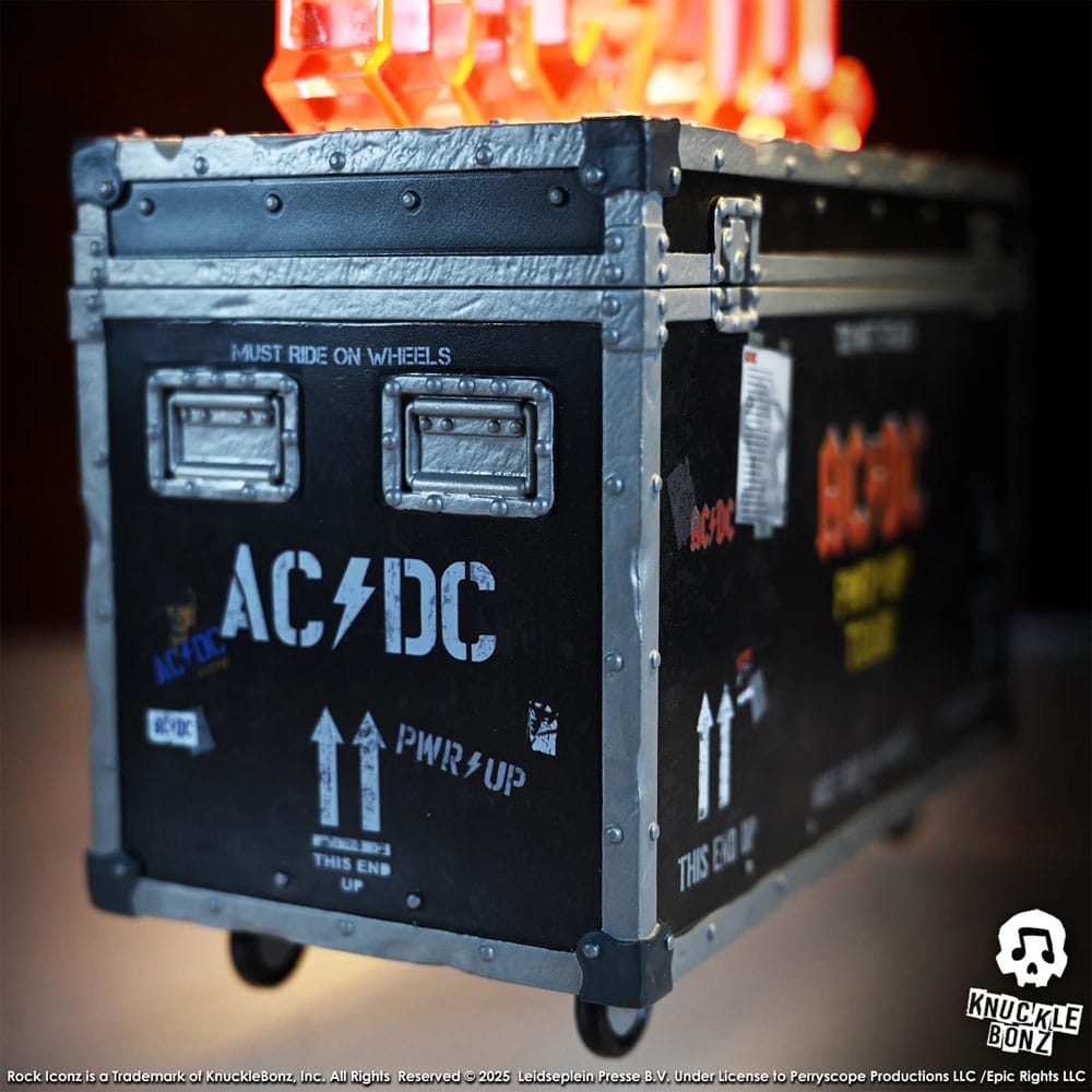 AC/DC Rock Ikonz On Tour Statua PWR UP Tour Road Case - Knucklebonz