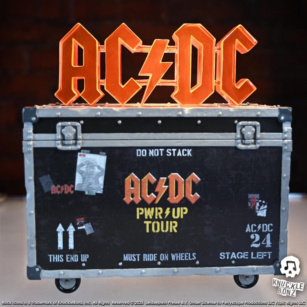 AC/DC Rock Ikonz On Tour Statua PWR UP Tour Road Case - Knucklebonz