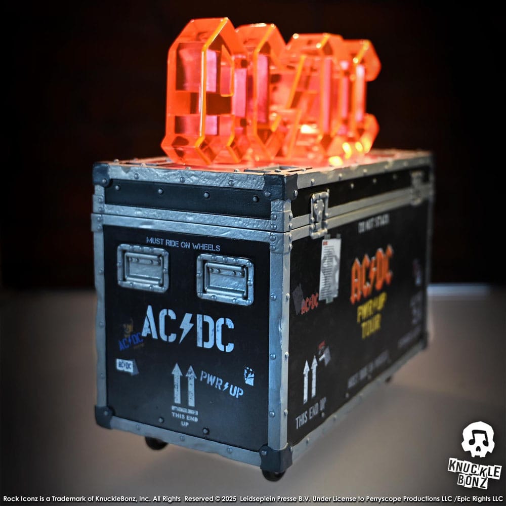 AC/DC Rock Ikonz On Tour Statua PWR UP Tour Road Case - Knucklebonz