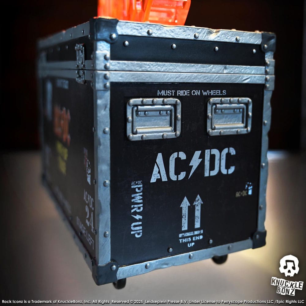 AC/DC Rock Ikonz On Tour Statua PWR UP Tour Road Case - Knucklebonz