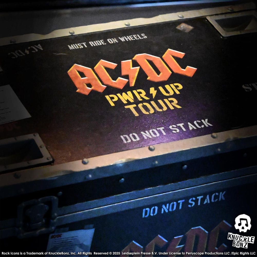 AC/DC Rock Ikonz On Tour Statua PWR UP Tour Road Case - Knucklebonz