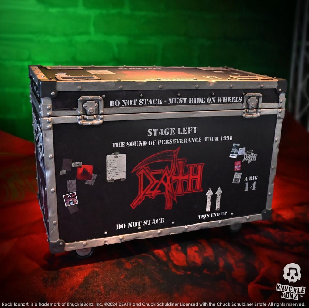 Death Rock Ikonz On Tour Road Case Statua + Fondale Scenico - The Sound of Perseverance Tour 1998 - KnuckleBonz