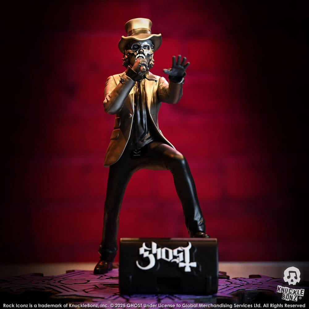 Ghost Rock Iconz Statua Papa V Perpetua Cappello a Cilindro 22 cm KnuckleBonz