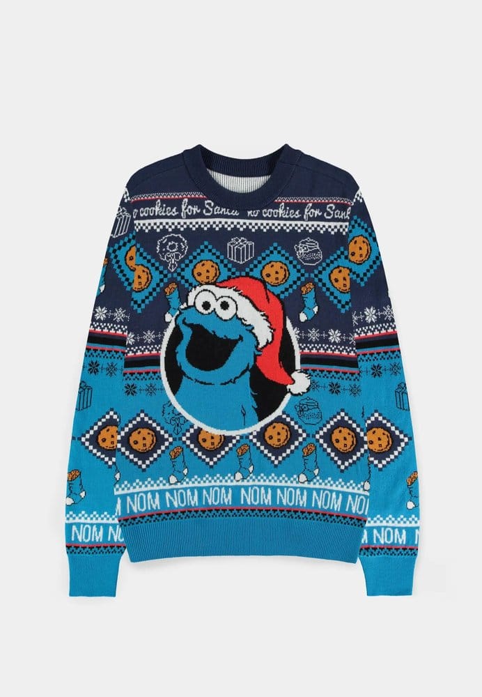 Maglione di Natale Sesame Street Cookie Monster Taglia L Difuzed