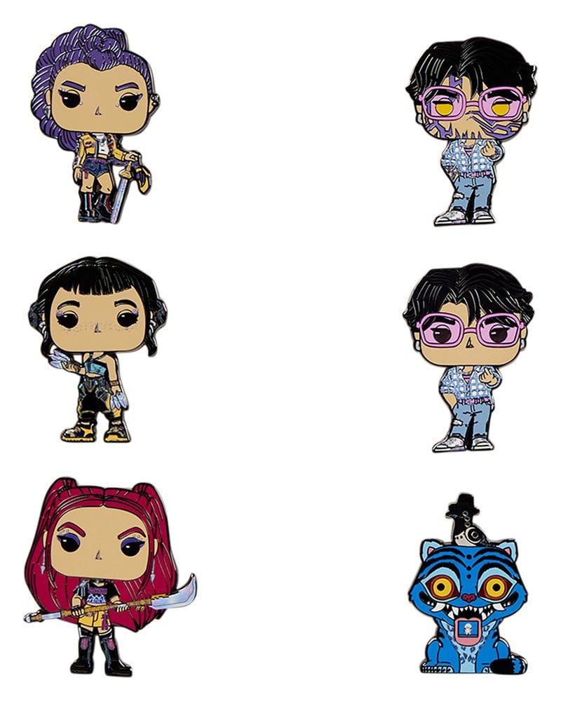 Spilla smaltata KPop Demon Hunters a sorpresa – Display da 12 – Loungefly