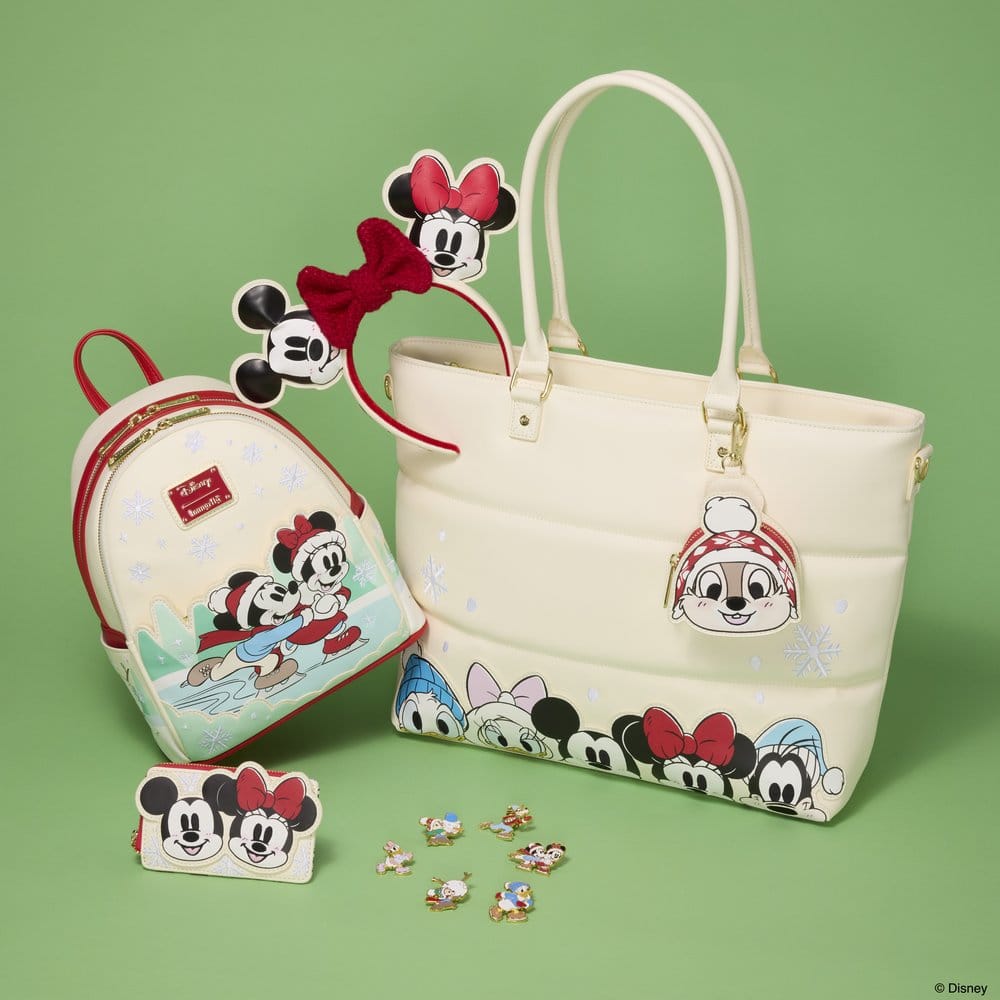Cerchietto per capelli Mickey & Minnie con fiocco in maglia Loungefly Disney