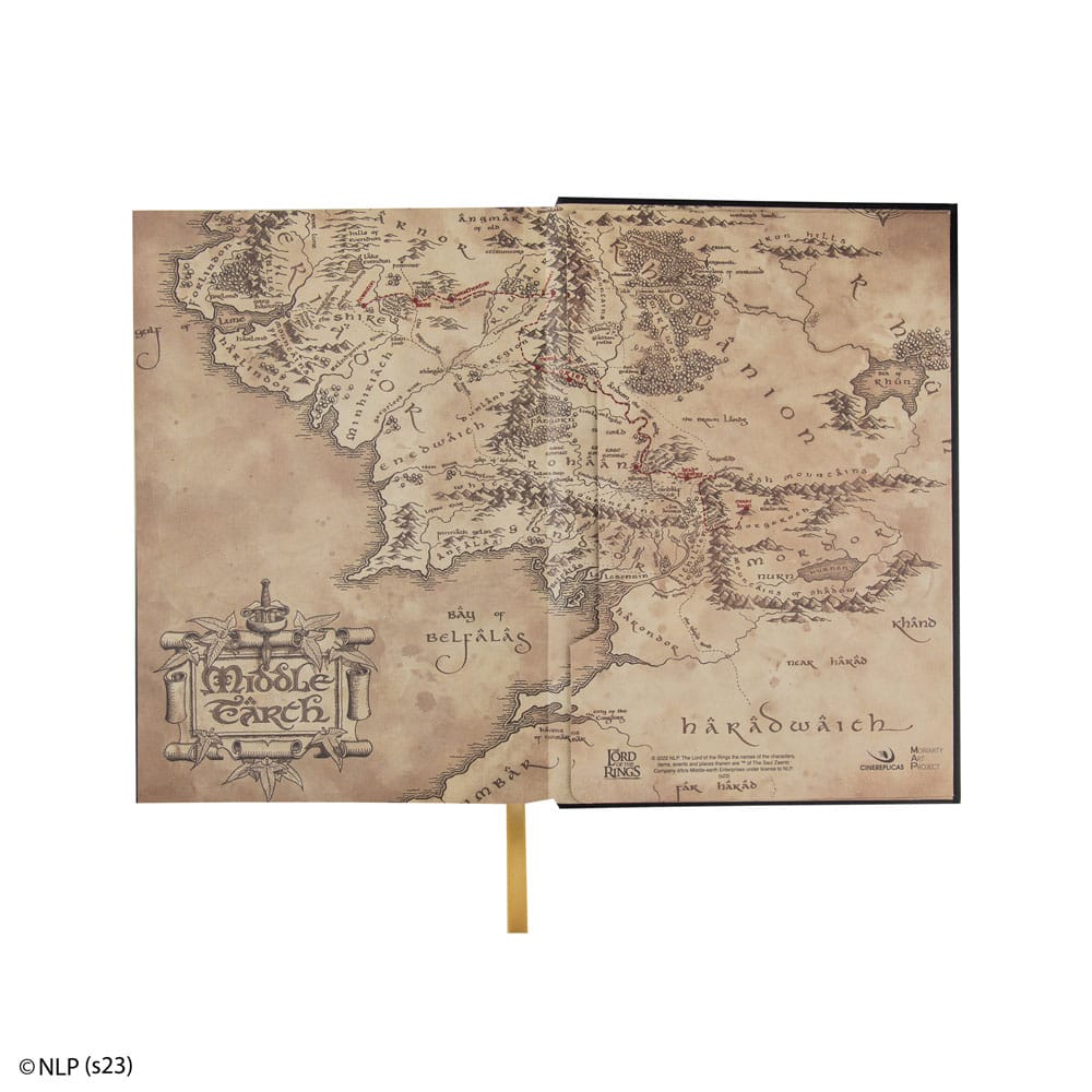 Quaderno Il Signore degli Anelli Mappa della Terra di Mezzo - Cinereplicas