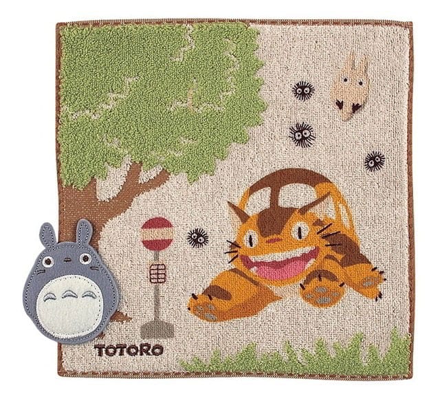 Asciugamano Mini My Neighbor Totoro Fermata del Bus 25 x 25 cm Marushin