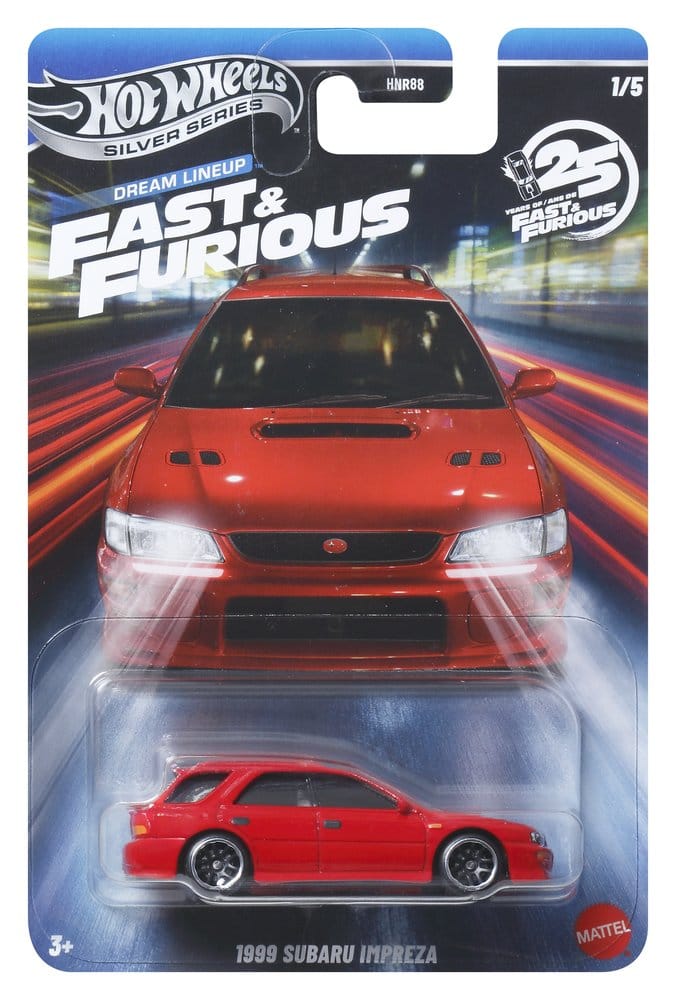 Fast & Furious Hot Wheels Silver Series Veicoli in Pressofusione 1/64 - Assortimento 24 Pezzi