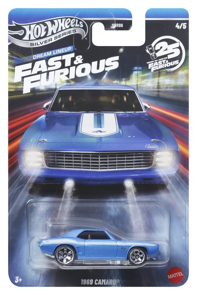 Fast & Furious Hot Wheels Silver Series Veicoli in Pressofusione 1/64 - Assortimento 24 Pezzi