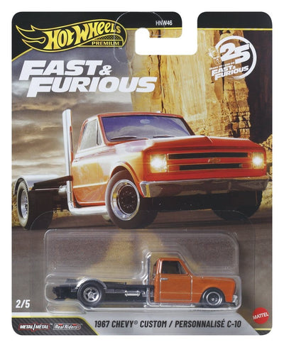 Fast & Furious Hot Wheels Premium Die-Cast - Assortimento da 10 veicoli in scala 1/64, Mattel