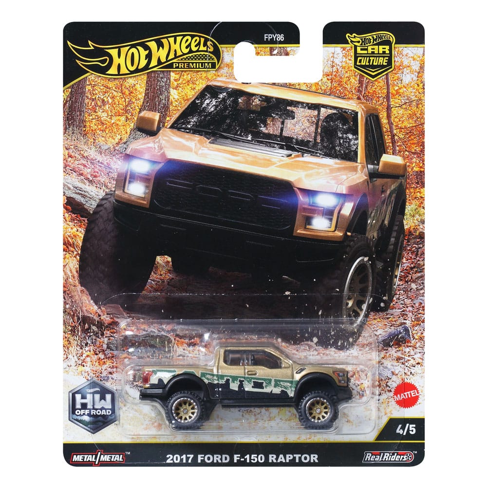 Hot Wheels Premium Car Culture Veicolo Diecast 1/64 Ford F-150 Raptor 2017 Mattel