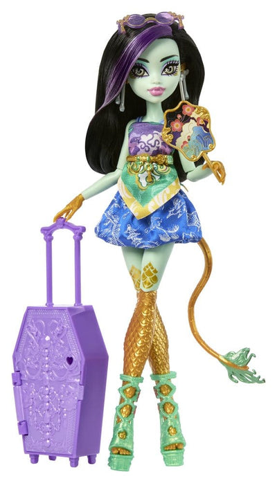 Monster High Skulltimate Secrets Destination: Gore-geous Oasis - Jinafire Long, Bambola con Accessori, Mattel