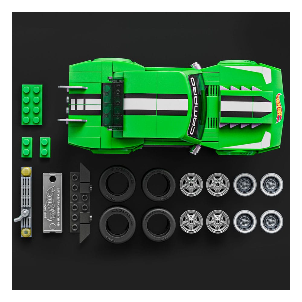 Mattel Brick Shop Hot Wheels Speed Series Set da Costruzione 1/32 Custom '68 Camaro, 289 Pezzi