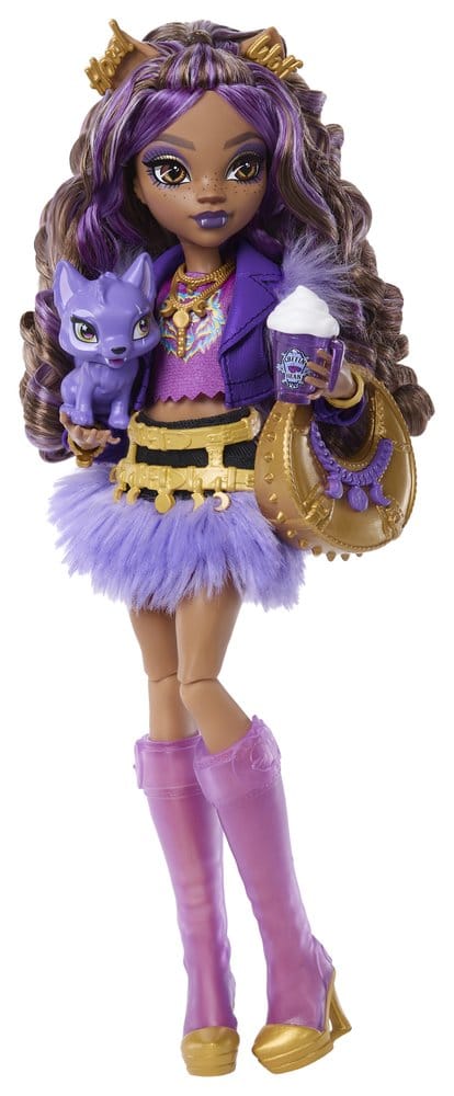 Monster High Bambola Clawdeen Wolf con Lupo Crescent, Mattel