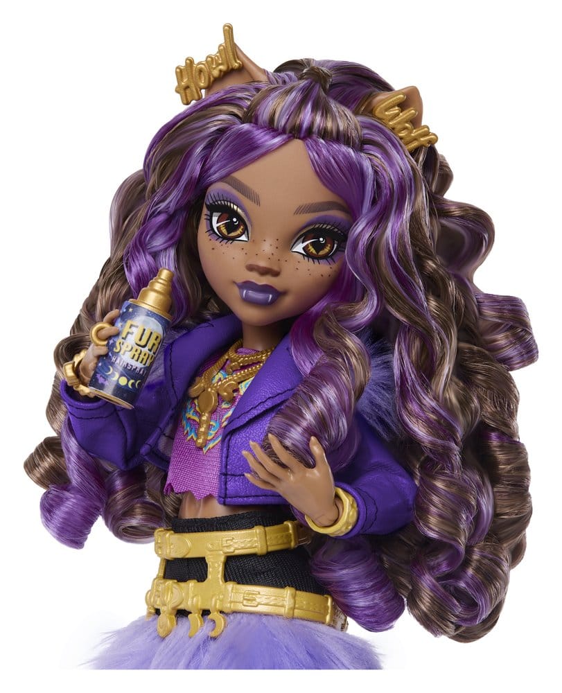 Monster High Bambola Clawdeen Wolf con Lupo Crescent, Mattel