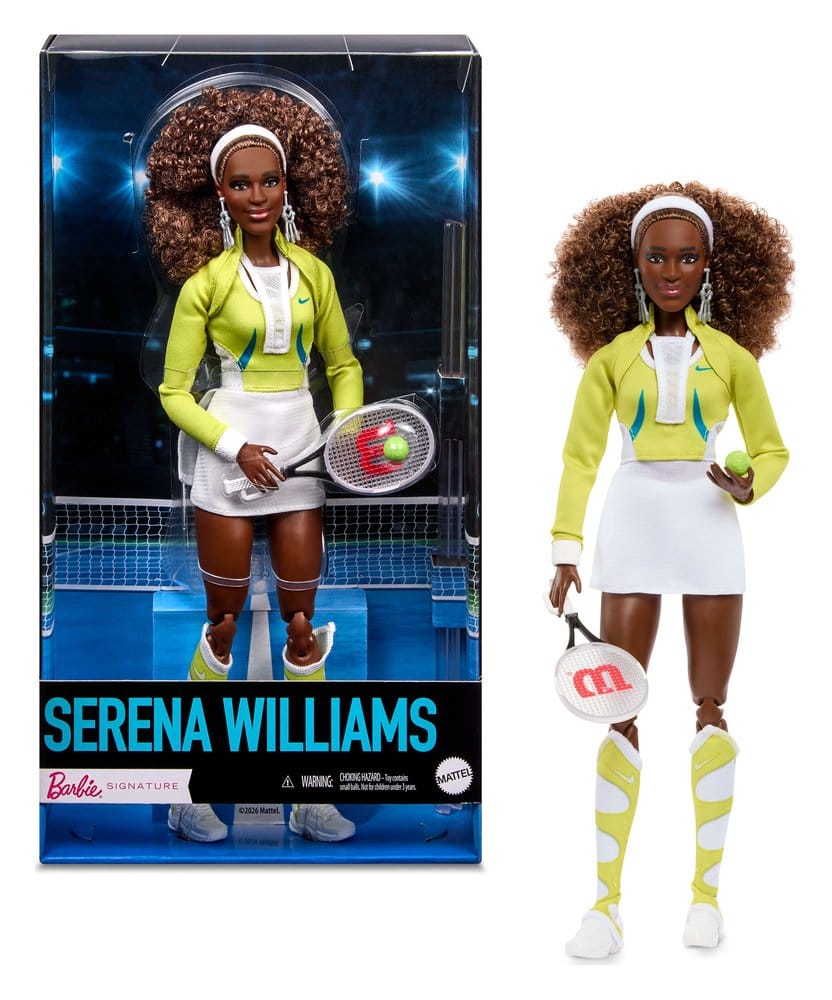 Barbie Signature Bambola da Collezione Serena Williams con Racchetta e Certificato