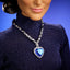 Bambola Barbie Signature Celine Dion con abito a collo alto blu oceano e collana a cuore, Mattel