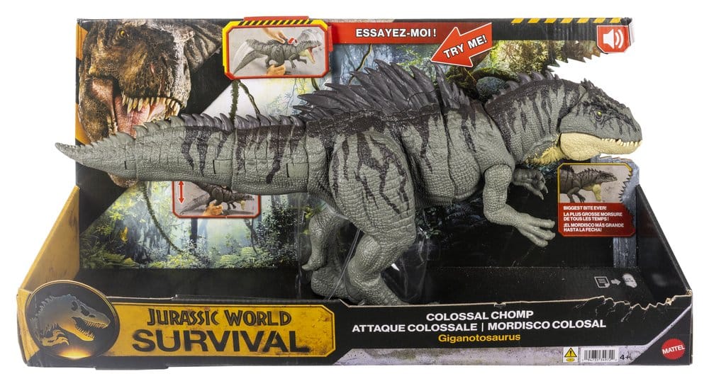 Jurassic World Survival Action Figure Colossal Chomp Giganotosaurus 71 cm Mattel
