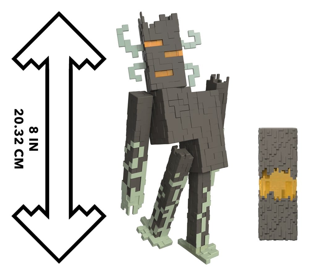 Minecraft Action Figure Creaking 20 cm con Luci e Suoni - Mattel