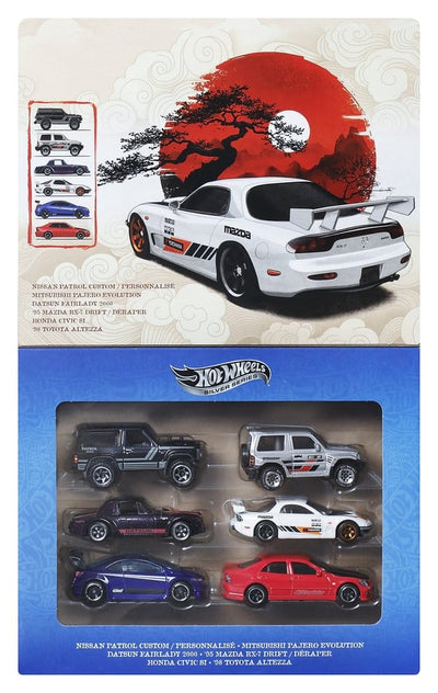 Hot Wheels Silver Series 6-Pack 1/64 Streets of Japan – Veicoli Die-Cast