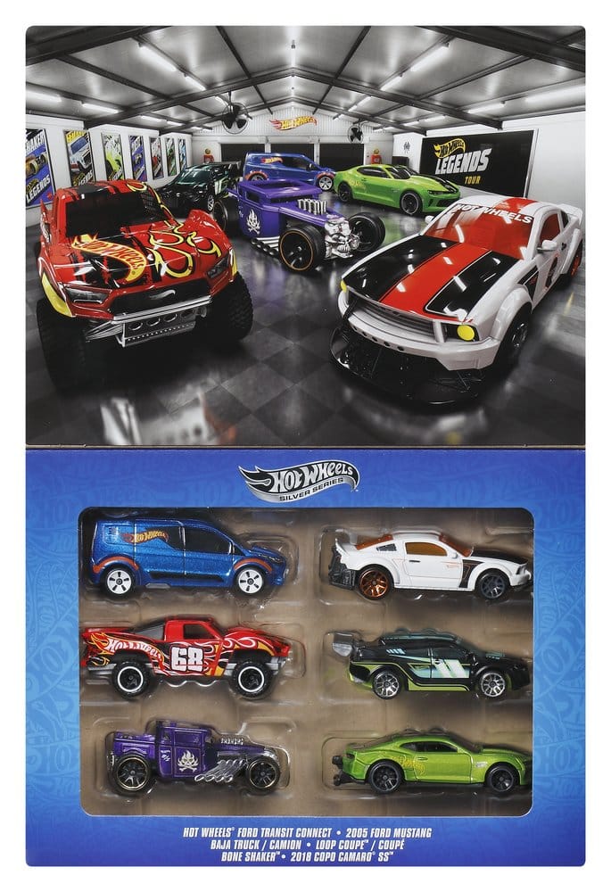 Hot Wheels Silver Series 6-Pack 1:64 - Veicoli Die-Cast Legends