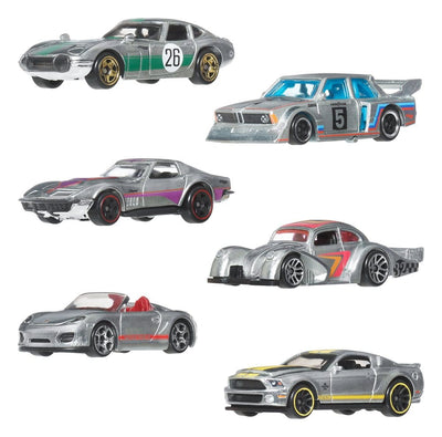 Hot Wheels Silver Series 6-Pack ZAMAC – 6 Auto Die-Cast Scala 1/64 Mattel